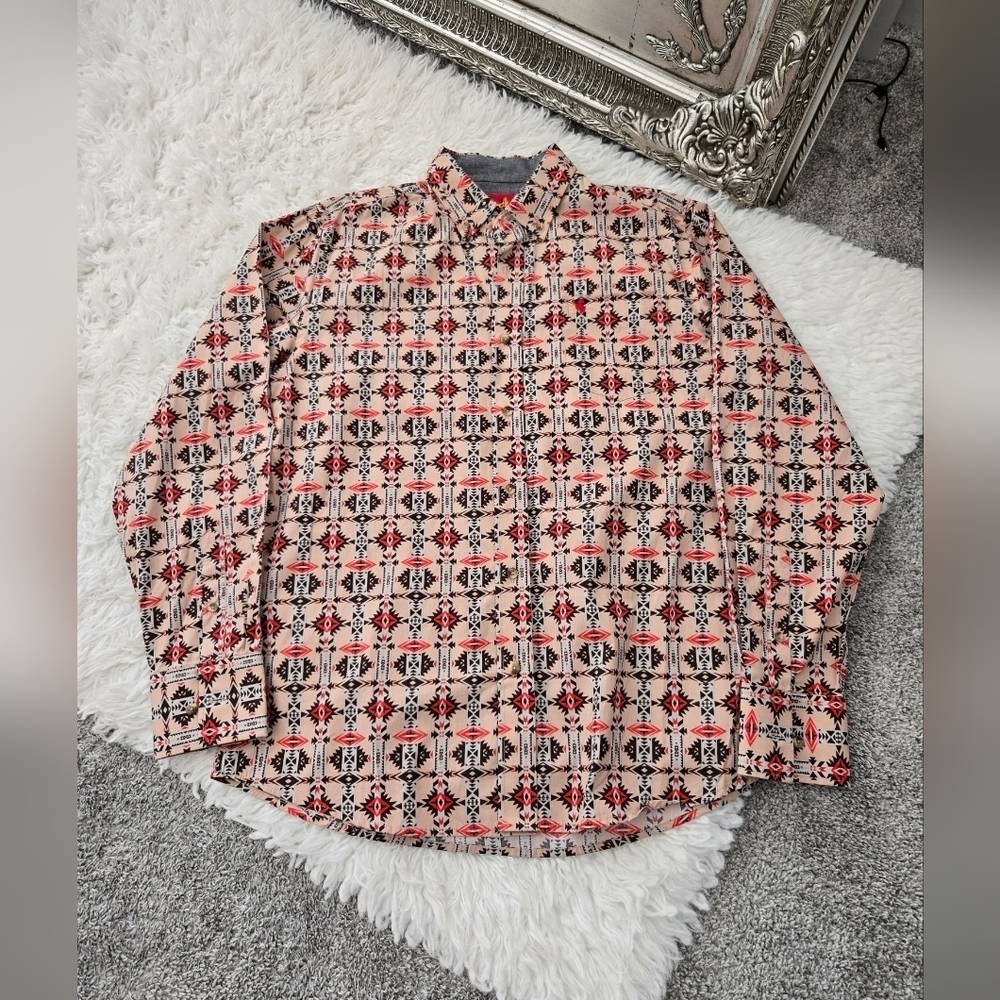 Rodeo Clothing Co. Men's Western Print Shirt. Size Medium. New.